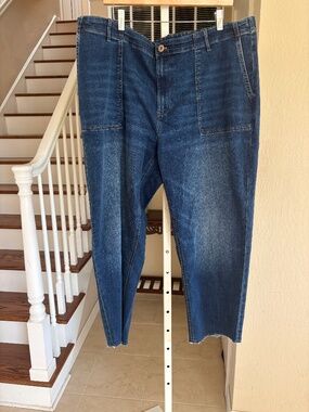 NWT J Jill High Rise Wide Leg Straight Ankle Jeans Stretch Denim Plus Size 24